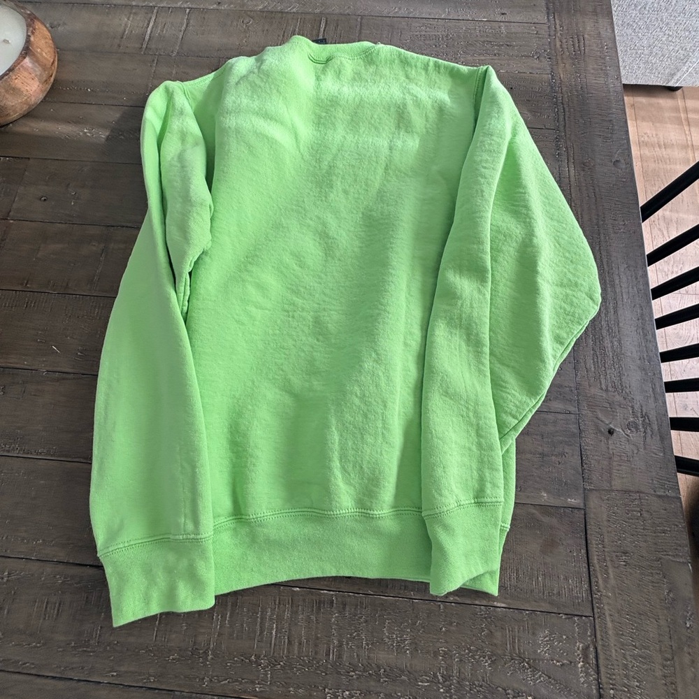 Green womens Sweater with Embroidered Design - Picture 3 of 4